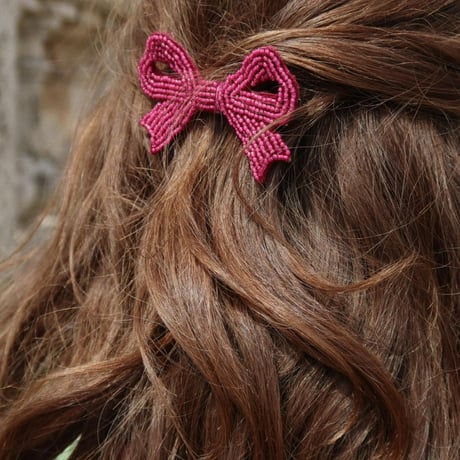 Konges Sløjd 　2 PACK PEARLY BOW HAIR CLIPS