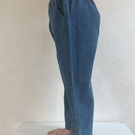 Konges Sløjd MAGOT FRILL PANTS GOTS - DENIM BLUE