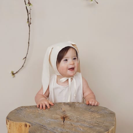 Briar Baby  IVORY BUNNY BONNET