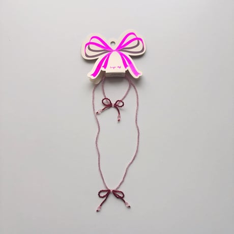 Konges Sløjd 　PEARLY NECKLACE & BRACELET S - MELLOW ROSE/RIO RED