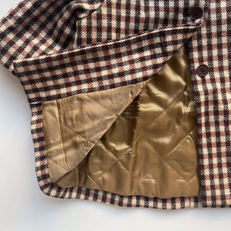 CARAMEL CHEE BABY COAT - BROWN/CREAM CHECK | B CARAMEL CHEE BABY COAT - BROWN/CREAM CHECK | B