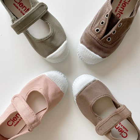 Cienta デッキシューズ EUR24-28 beige ムラ染め