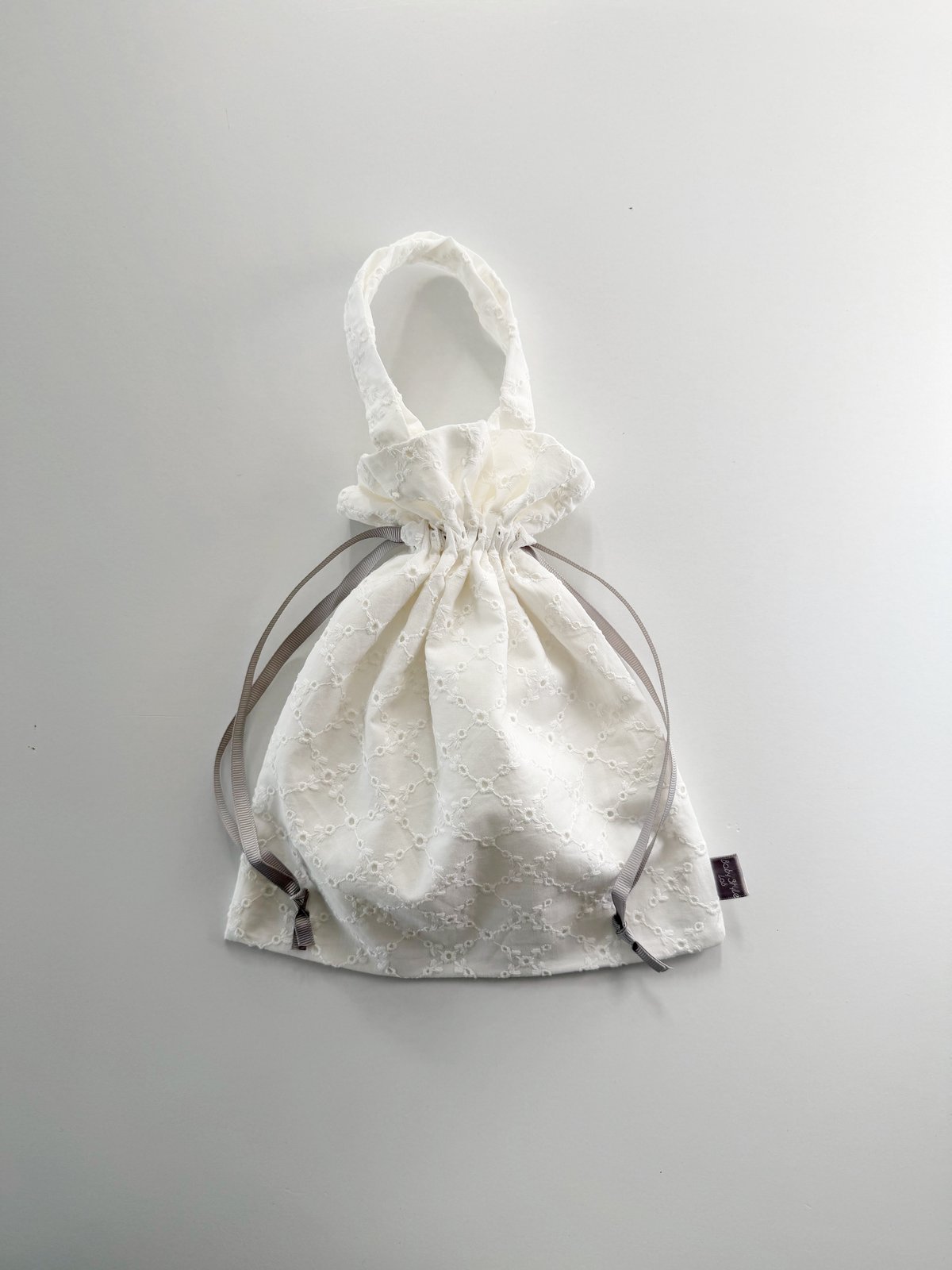 ドローイングバッグ lace embroidery グログラン Miniサイズ | Baby