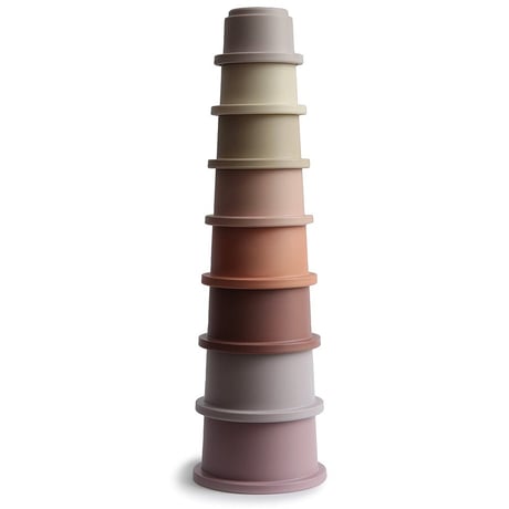 Mushie Stacking Cups Toy | Made in Denmark (Petal)