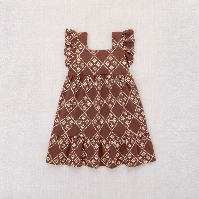 Misha & Puff RUFFLE SLEEVE DRESS - COLA FLORA T