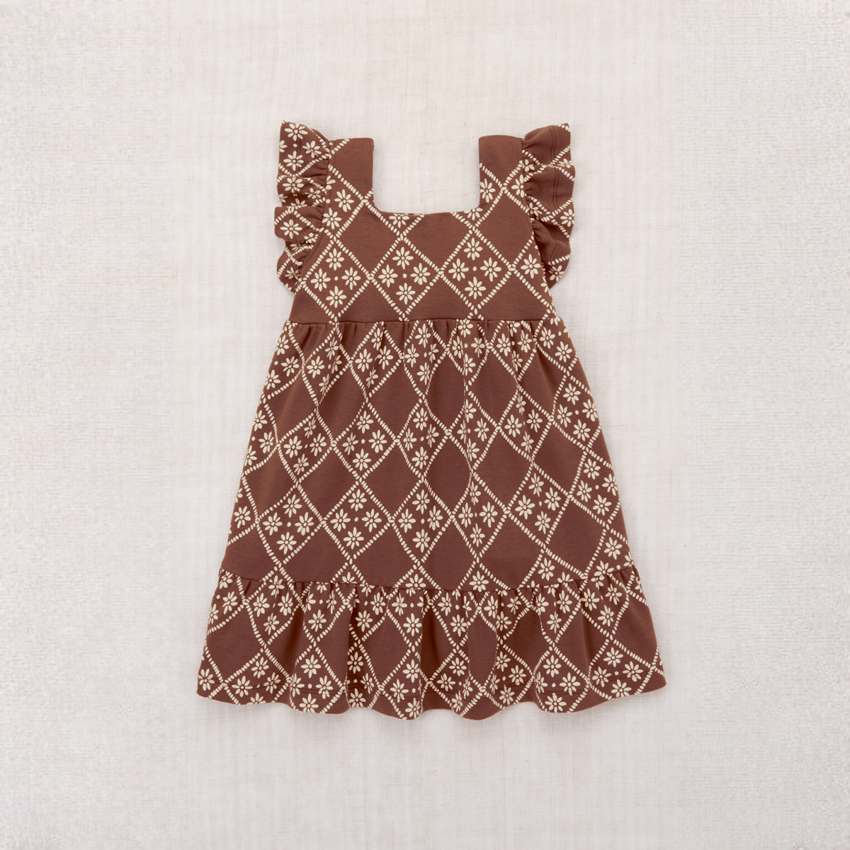 Misha & Puff RUFFLE SLEEVE DRESS - COLA FLORA T