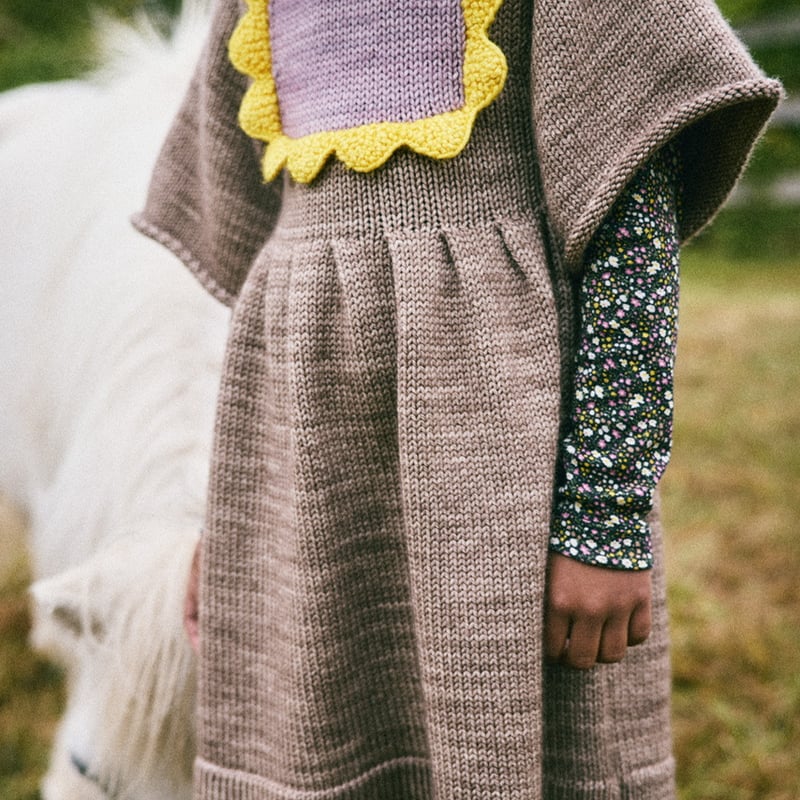 Misha & Puff Scallop Bib Dress - Brut | Baby St