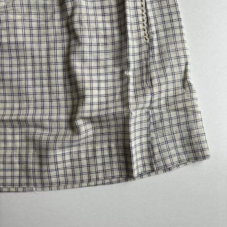 CARAMEL　GINGER BABY DRESS WHITE/NAVY CHECK