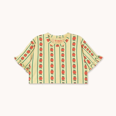 tiny cottons  Rose Pattern Crop Tee