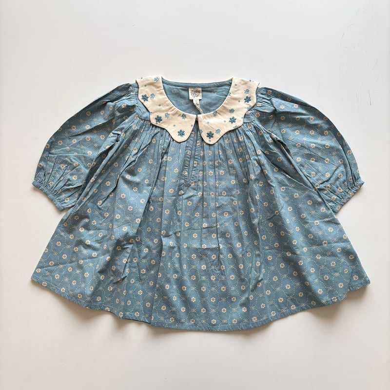 Apolina ESTHER DRESS - QUILT CALICO BLUE PEBBL