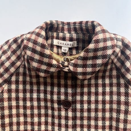 CARAMEL  CHEE BABY COAT - BROWN/CREAM CHECK