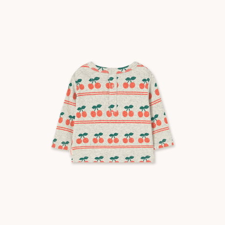 tiny cottons  CHERRY PATTERN RIB BABY TEE