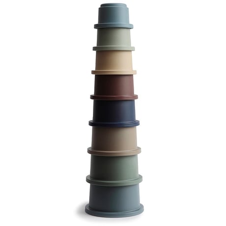 Mushie Stacking Cups Toy | Made in Denmark (Forest)