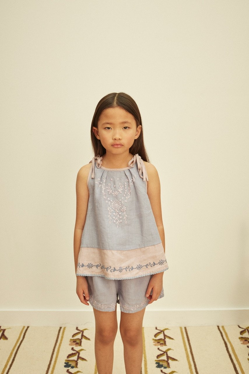 Apolina EMELINE SHORT SET - BLUE-LILAC/LILAC |