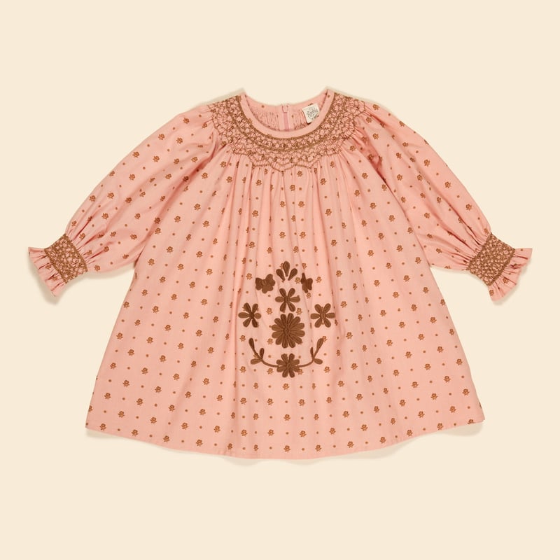 ＊ apolina CECE dress 3-5y ＊ Apolina CECE SMOCK DRESS - MEADOW CALICO RIBBO
