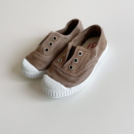 Cienta デッキシューズ EUR24-28 beige ムラ染め