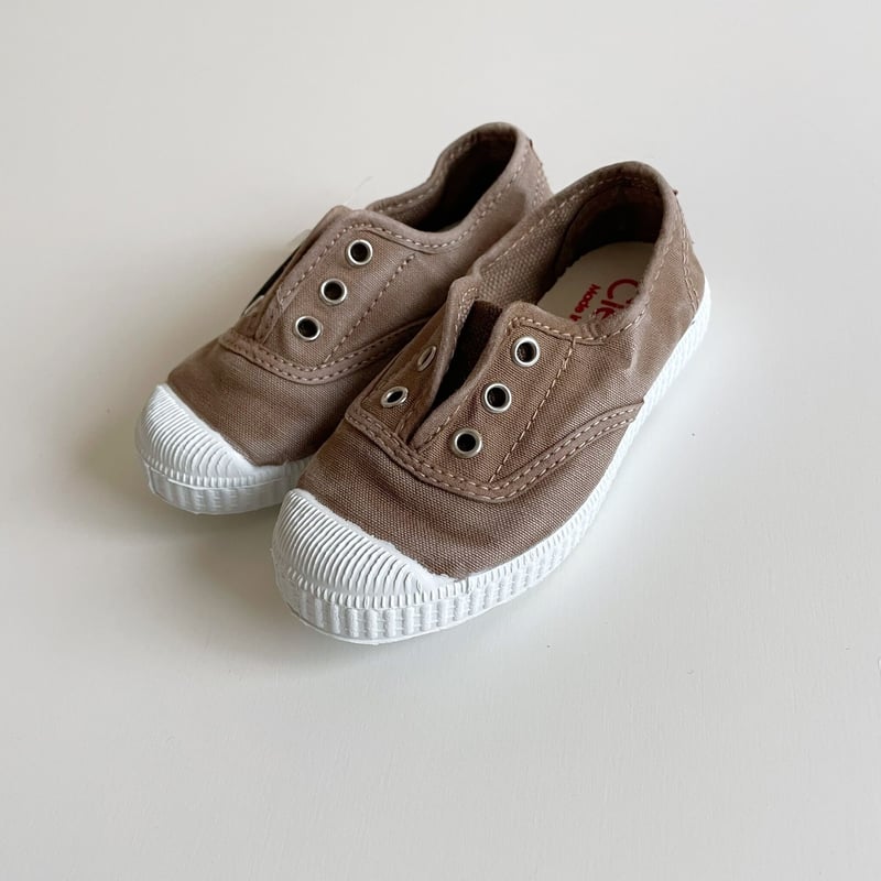 Cienta デッキシューズ EUR24-28 beige ムラ染め | Baby Style