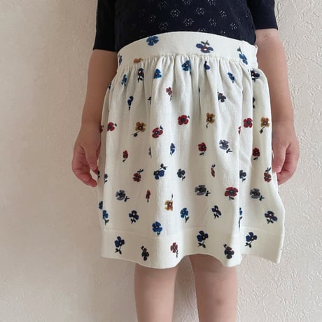 FUB Pointed Skirt - ecru/flower