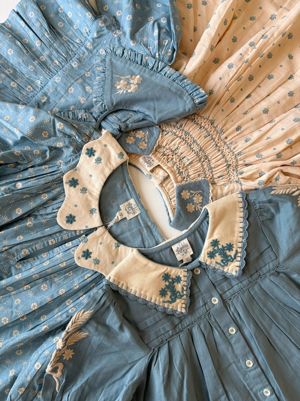 テン 　23ss  apolina Bess Playsuit 7-9 Apolina BETTE JUMPSUIT - BLUE PEBBLE | Baby St