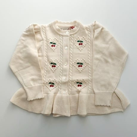 KongesSløjd　SOLEIL CARDIGAN GOTS - PEARLED IVORY