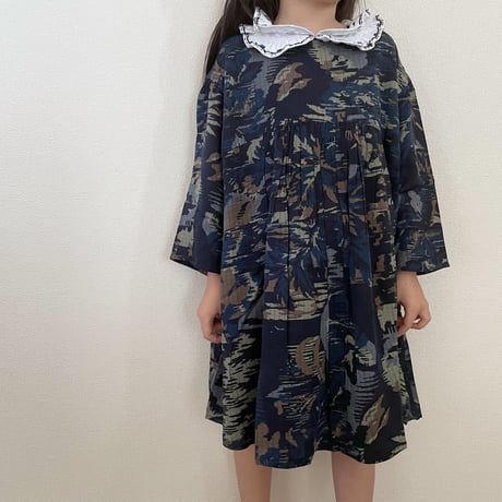 CARAMEL BUDDLEIA DRESS 3Y-6Y-TAPESTRY FLORAL BLUE