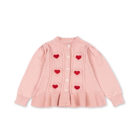KongesSløjd　SOLEIL CARDIGAN GOTS - SILVER PINK