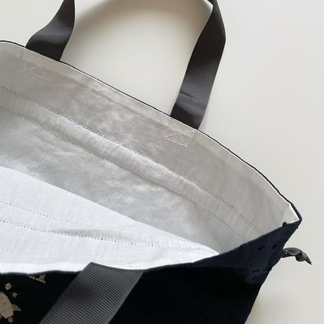 ドローイングバッグ   スクールグッズカラー ネイビー Mサイズ/Sサイズ/Miniサイズ (取っ手付き)