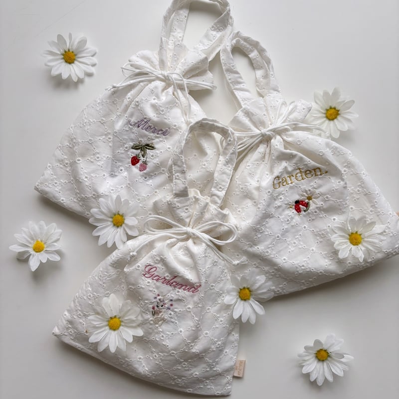 リクエスト＊ロラライハリス♡ベビーブルーWレースデニム♡刺繍