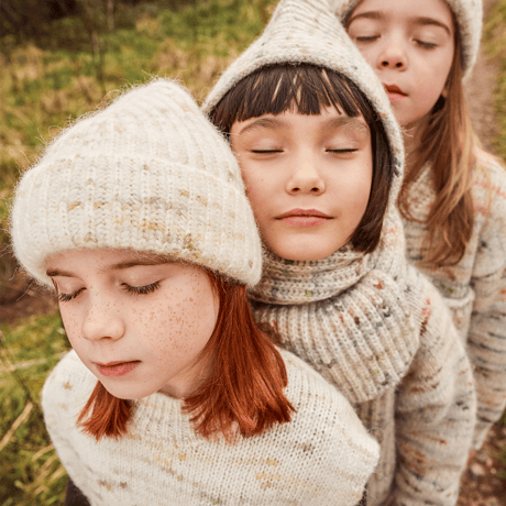 MABLI  BLEWOG HOODED SCARF - JEWEL SPECKLE