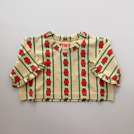 tiny cottons  Rose Pattern Crop Tee