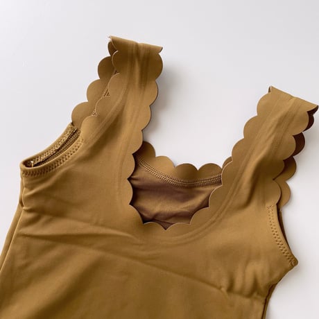 Konges Sløjd　SCALLOP SWIMSUIT - BRONZE BROWN