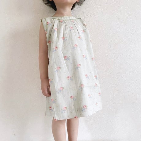 CARAMEL 　GINGER BABY DRESS - ROSE BOUQUET PRINT