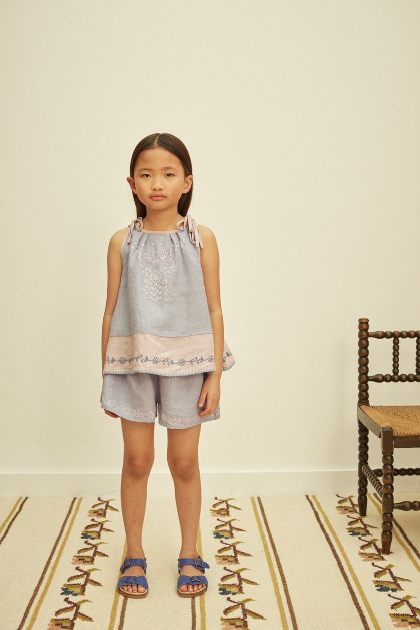 Apolina EMELINE SHORT SET - BLUE-LILAC/LILAC |