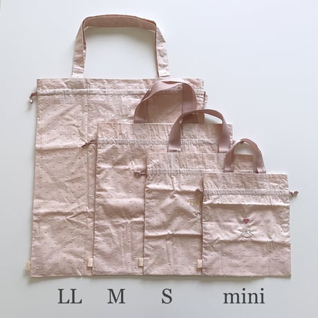ドローイングバッグ  ピンク LLサイズ (取っ手付き)
