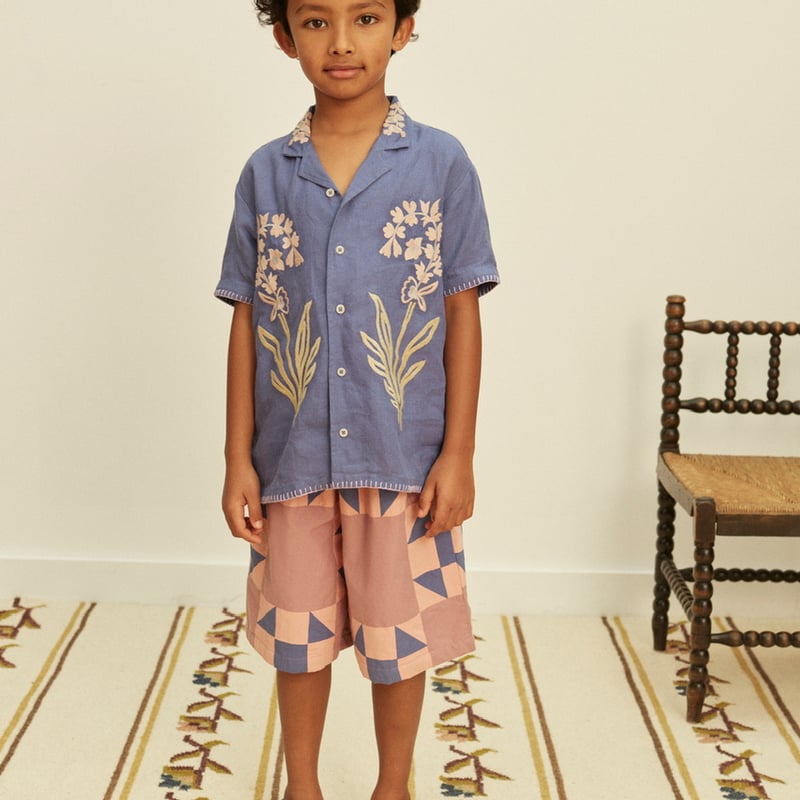 Apolina DONNY EMBROIDERED SHIRT - AZUL | Baby