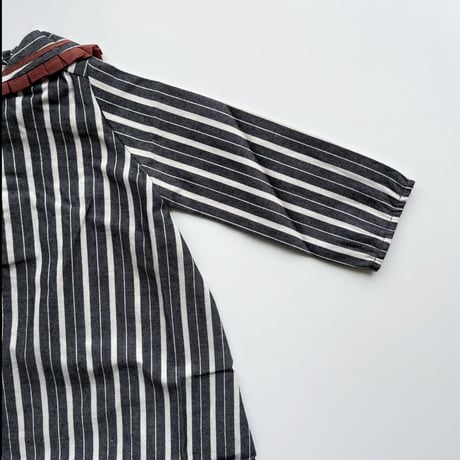 CARAMEL LAILA BABY DRESS - GREY STRIPE