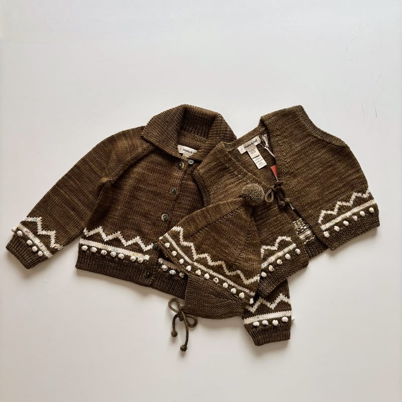 Misha & Puff Zig Zag Pointy Peak Hat - Nutshell