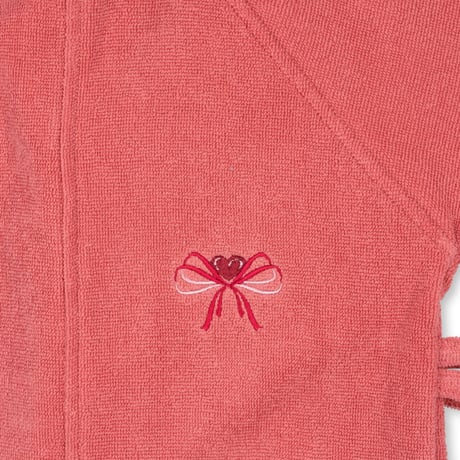 Konges Sløjd TERRY BATHROBE EMBROIDERY GOTS FLAMINGO PLUME
