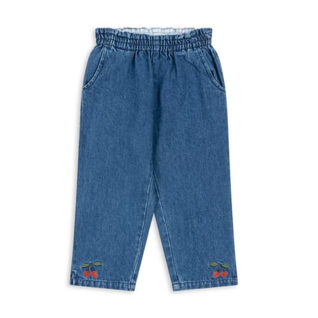 Konges Sløjd MAGOT FRILL PANTS GOTS - DENIM BLUE