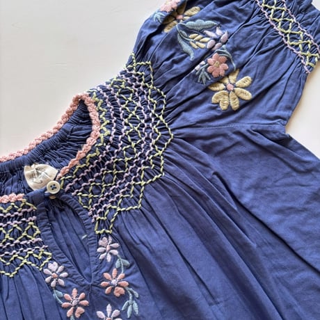 Apolina  VERNA SMOCK DRESS - AZUL