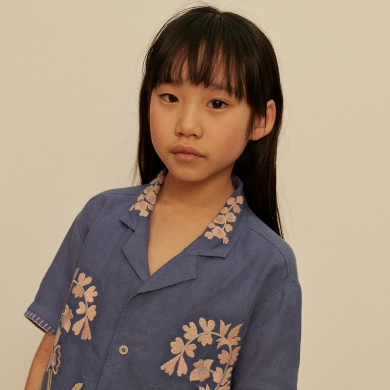 Apolina DONNY EMBROIDERED SHIRT - AZUL | Baby