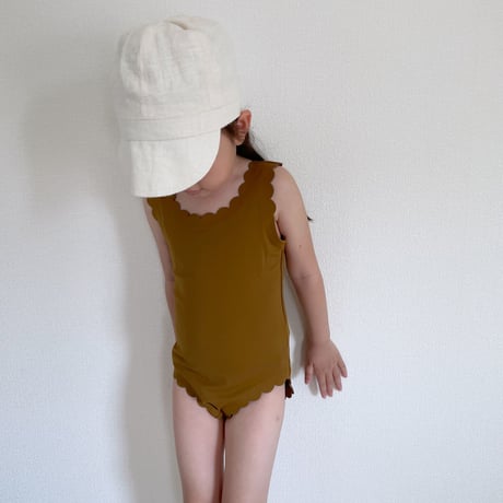 Konges Sløjd　SCALLOP SWIMSUIT - BRONZE BROWN