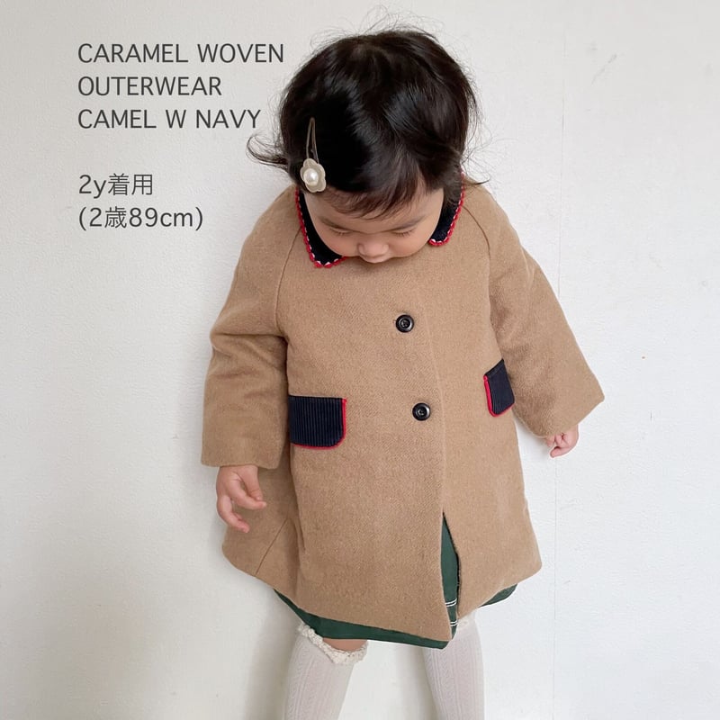 caramel キャラメル コート 6Y CARAMEL キャラメル ウールコート