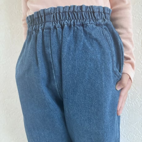 Konges Sløjd MAGOT FRILL PANTS GOTS - DENIM BLUE