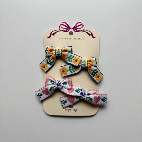 Konges Sløjd　4 PACK BOW HAIR CLIPS