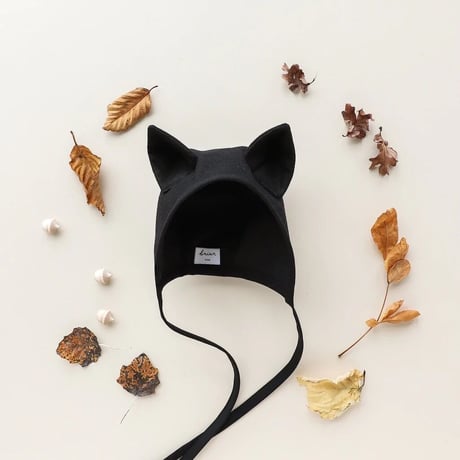 Briar Baby  BLACK CAT BONNET COTTON-LINED