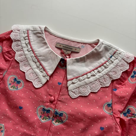 KongesSløjd　COEUR COLLAR SHIRT GOTS - CHER COEUR ROSE