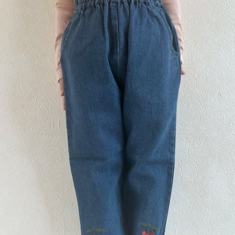Konges Sløjd MAGOT FRILL PANTS GOTS - DENIM BLUE