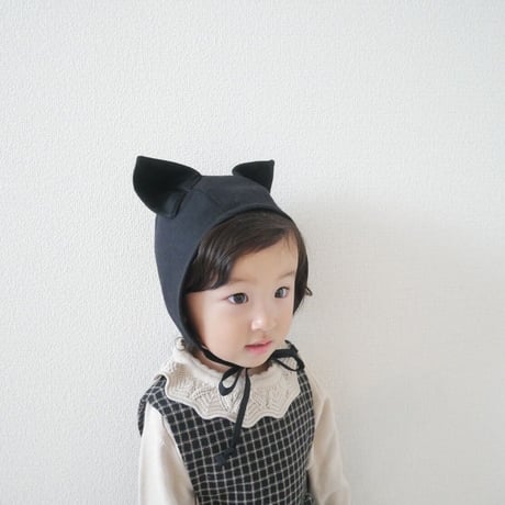 Briar Baby  BLACK CAT BONNET COTTON-LINED