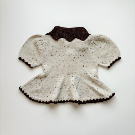 Misha & Puff　Crochet Trim Puff Top - Iris Confetti